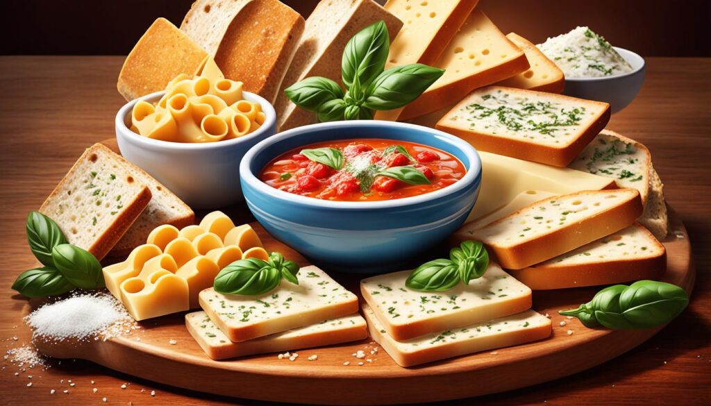 Beilagen für italienische Suppe