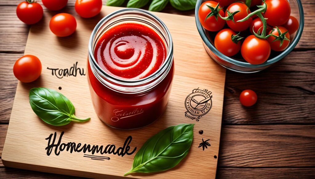 Geschenkidee selbstgemachter Ketchup