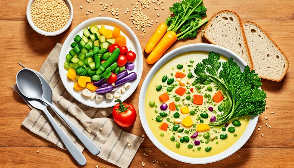 Grieß Suppe als Teil einer ausgewogenen Ernährung