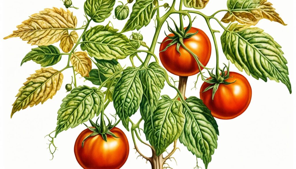 Mangelerscheinungen bei Tomatenpflanzen