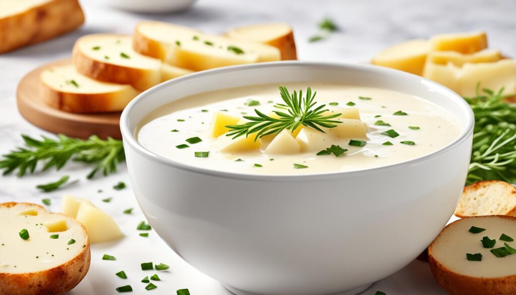 Meerrettich-Suppe mit Kartoffeln