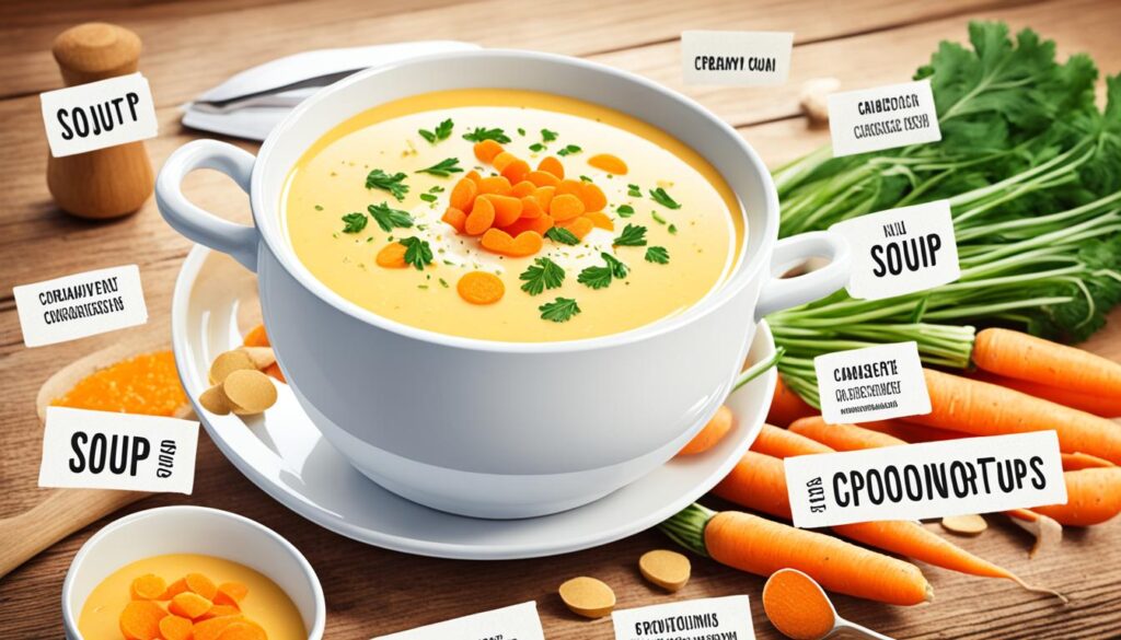 Nährwertangaben für die Karotte Ingwer Suppe
