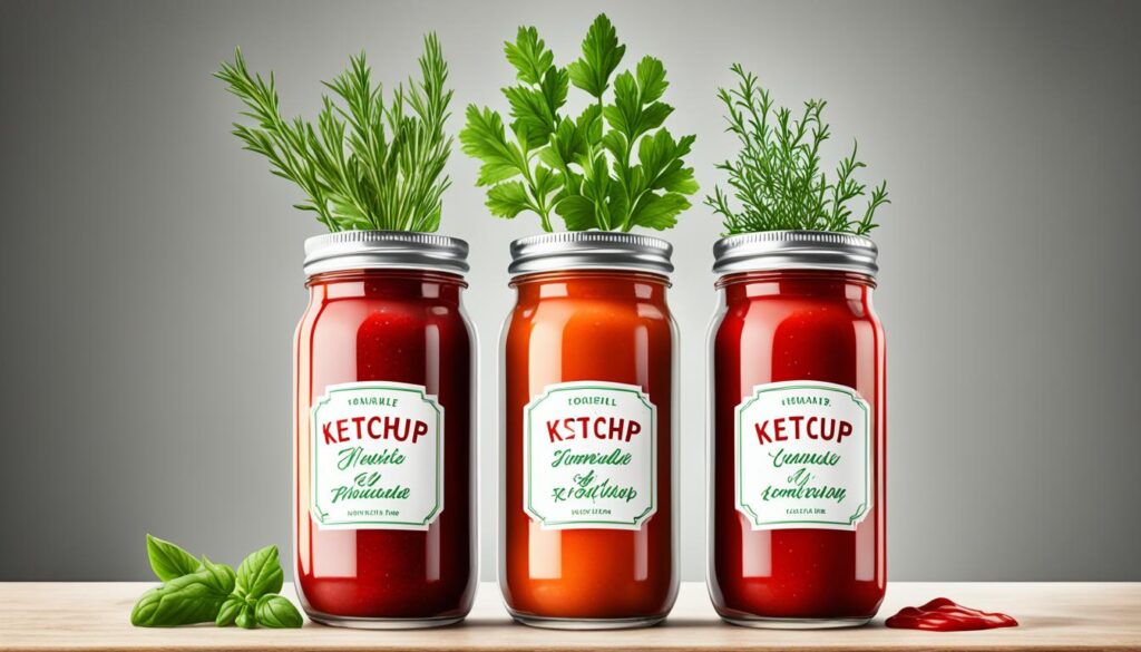 Variationen selbstgemachter Ketchup