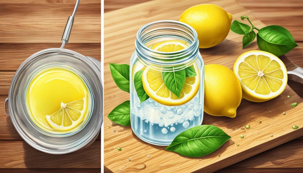 Zubereitung des Zitronensirups