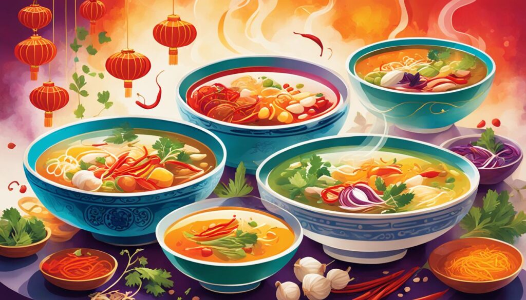 aromatische Suppen aus China