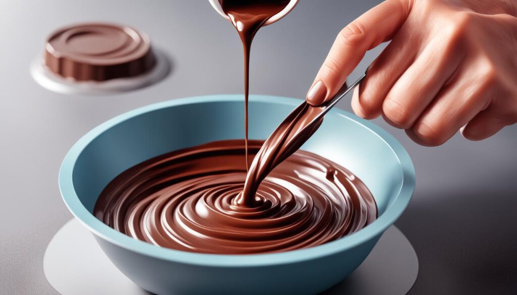 schokoladenpaste in form gießen