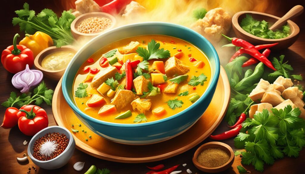 würzige curry suppe