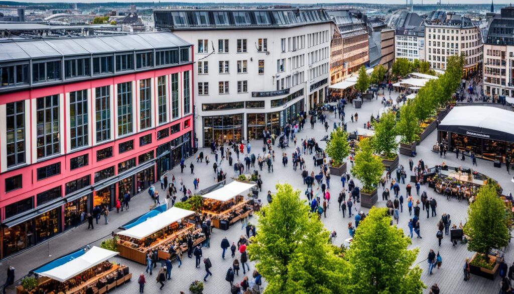 Geschäfte und Restaurants an der Konstablerwache Frankfurt